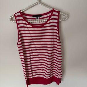 Les copains red and white tank top